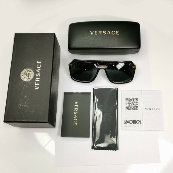Versace Men's Black Medusa Sunglasses Full Set - Picture 2 of 8